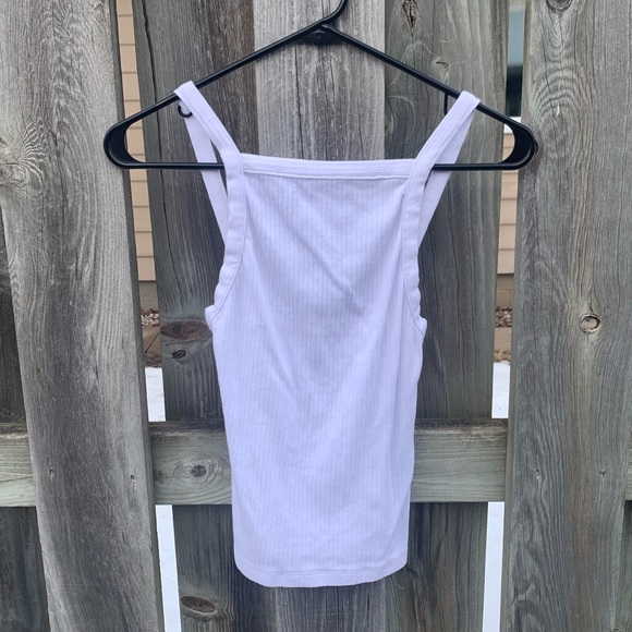 Free People low back white square neck tank - Picture 1 of 5